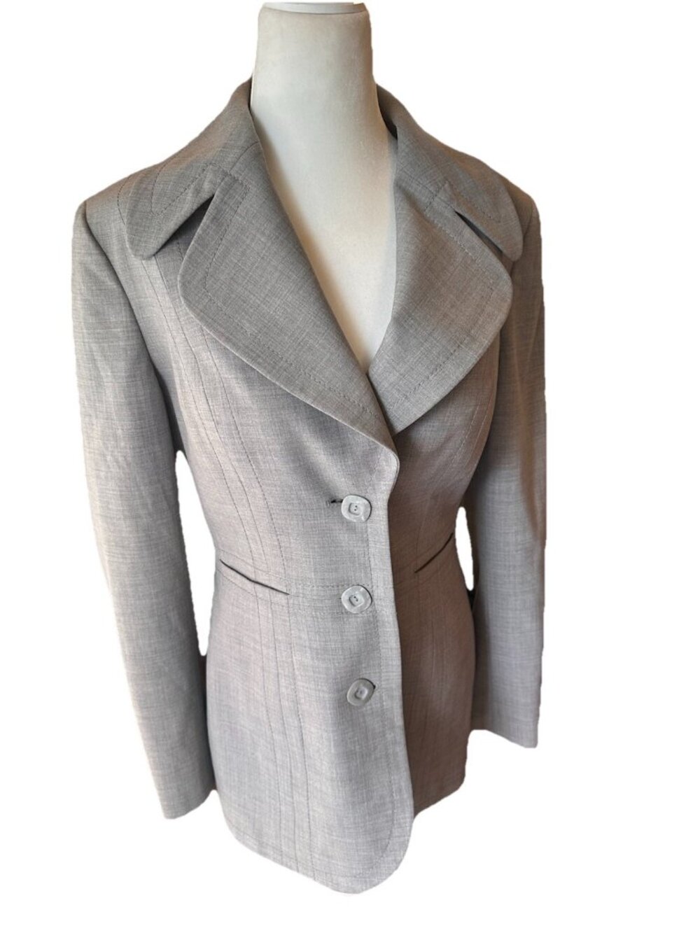 Classiques Entier Women's Tailored Gray Blazer Jacket Sz 6 Vintage Perfection